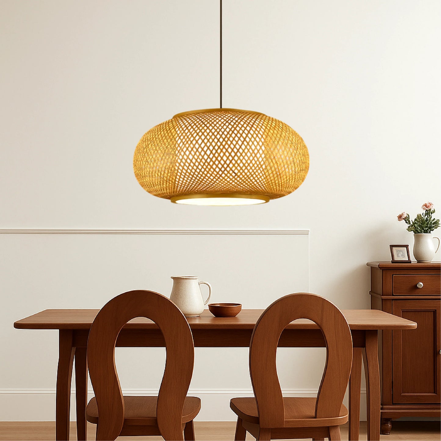 Vivara Bamboo Pendant Lamp with Natural Design