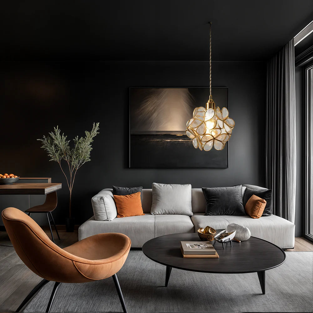 Nuvia Modern Flower Shape Glass LED Pendant Lamp