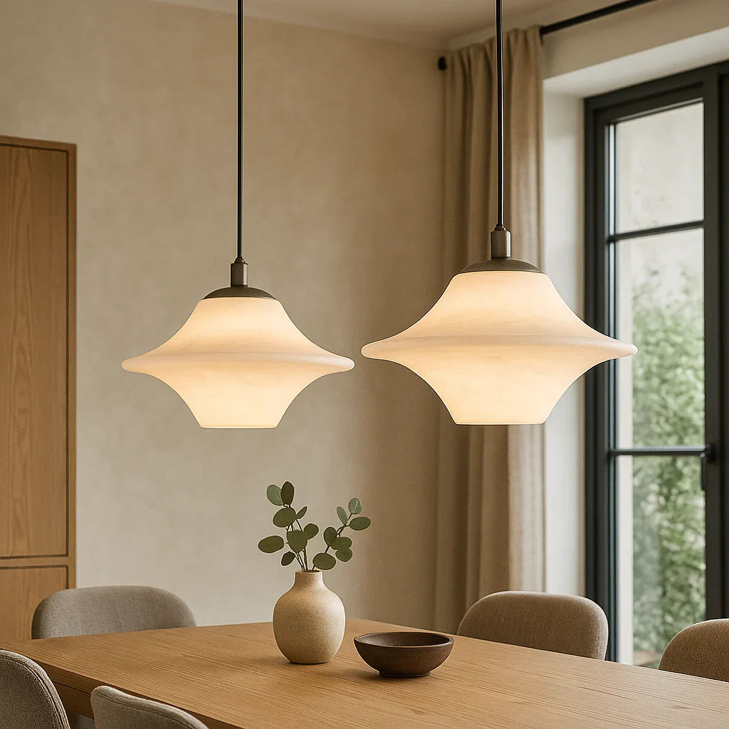 Zenithra Minimalist Pendant Lamp made of Natural Marble