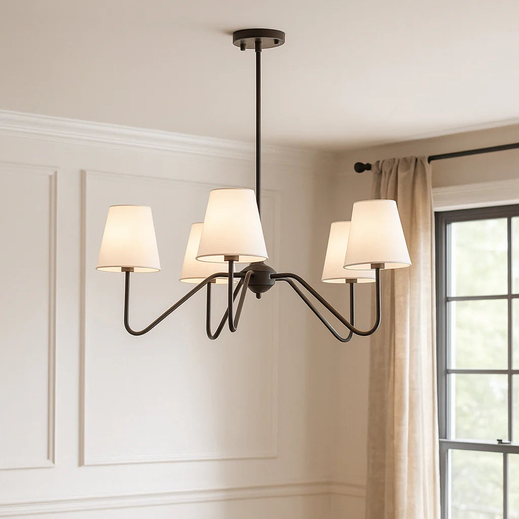 Ostia Silk Pendant Lamp Bedroom
