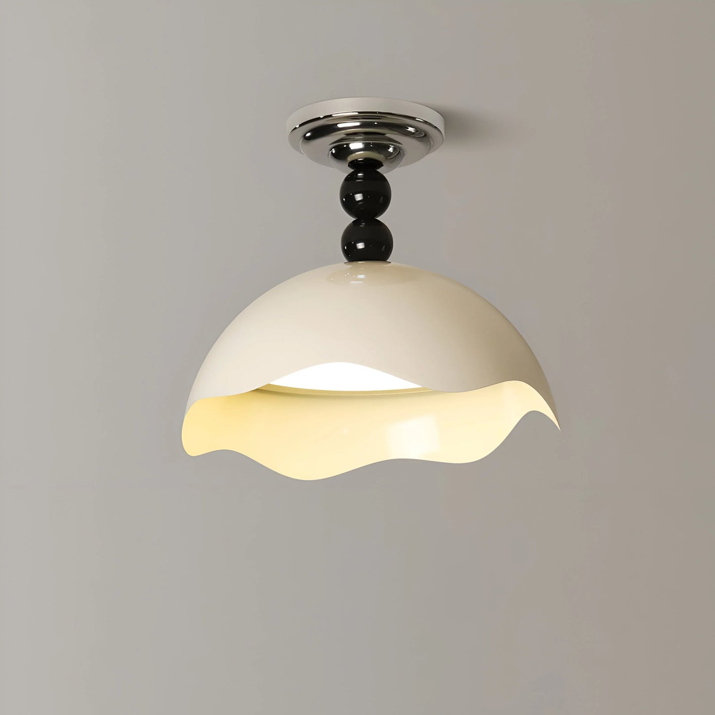 Rheana Modern Eggshell Cream Ceiling Lamp