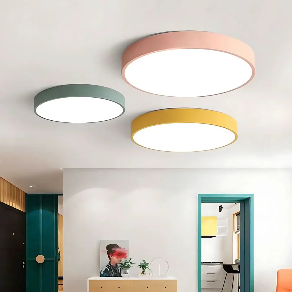 Delos Scandinavian Wooden LED Ceiling Lamp