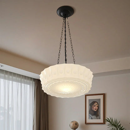 Thalessia Milky White Pendant Lamp in Minimalist Design