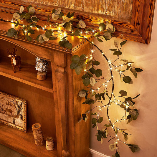 Twinkling Tree Eucalyptus Branch by Casa Solaro™