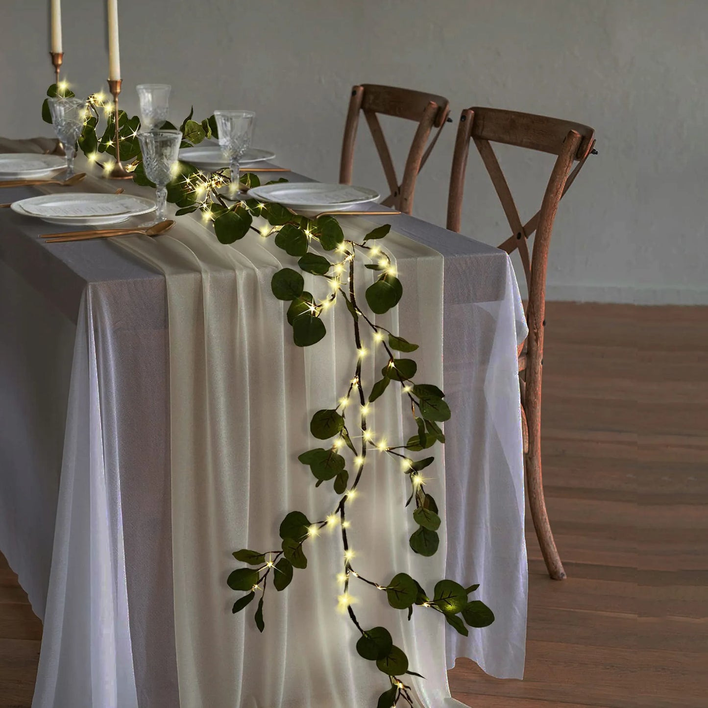 Twinkling Tree Eucalyptus Branch by Casa Solaro™