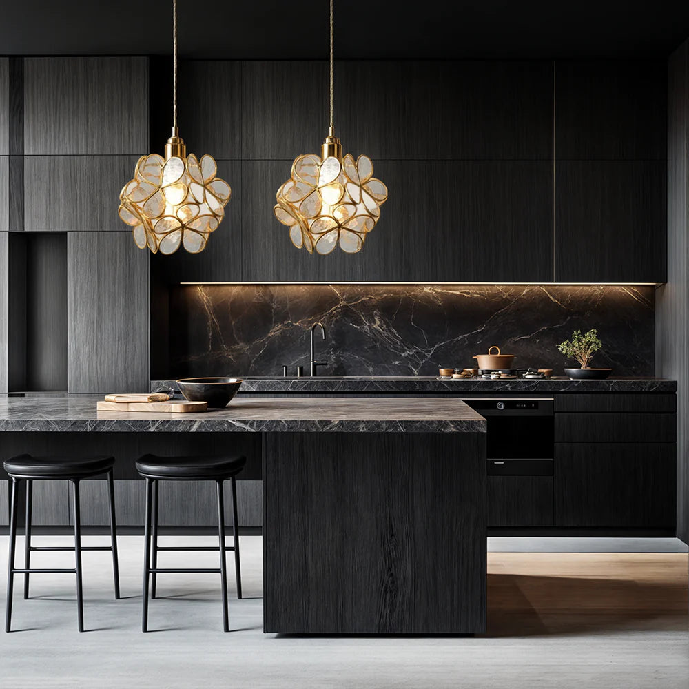 Nuvia Modern Flower Shape Glass LED Pendant Lamp