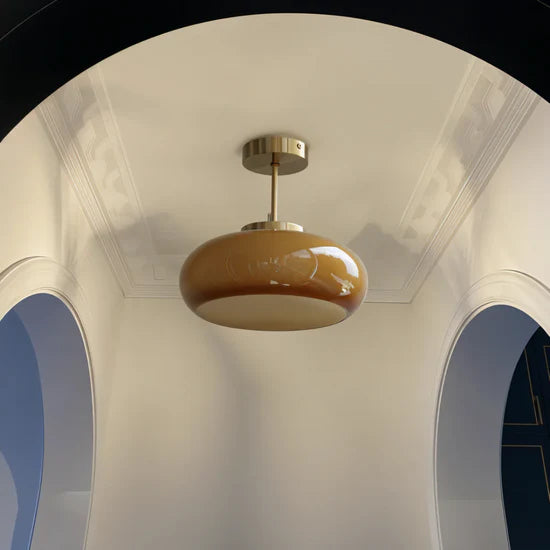 Flixar Vintage Yellow Ceiling Lamp