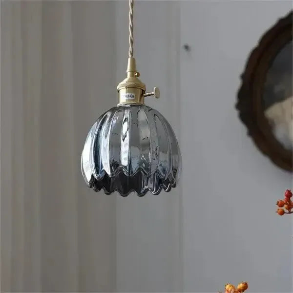 Thessa Elegant Glass Pendant Lamp in Flower Shape