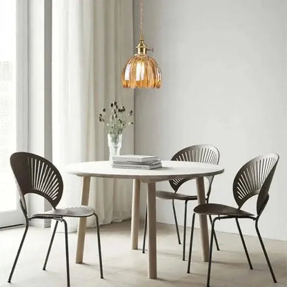 Thessa Elegant Glass Pendant Lamp in Flower Shape