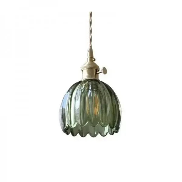 Thessa Elegant Glass Pendant Lamp in Flower Shape