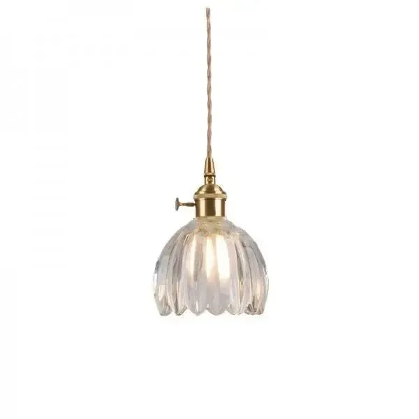 Thessa Elegant Glass Pendant Lamp in Flower Shape