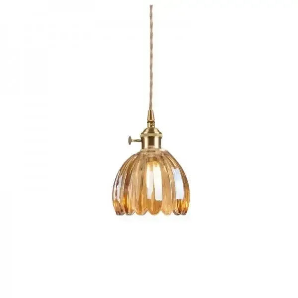 Thessa Elegant Glass Pendant Lamp in Flower Shape