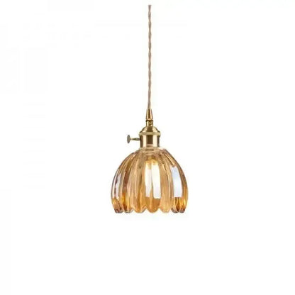 Thessa Elegant Glass Pendant Lamp in Flower Shape