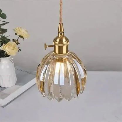 Thessa Elegant Glass Pendant Lamp in Flower Shape