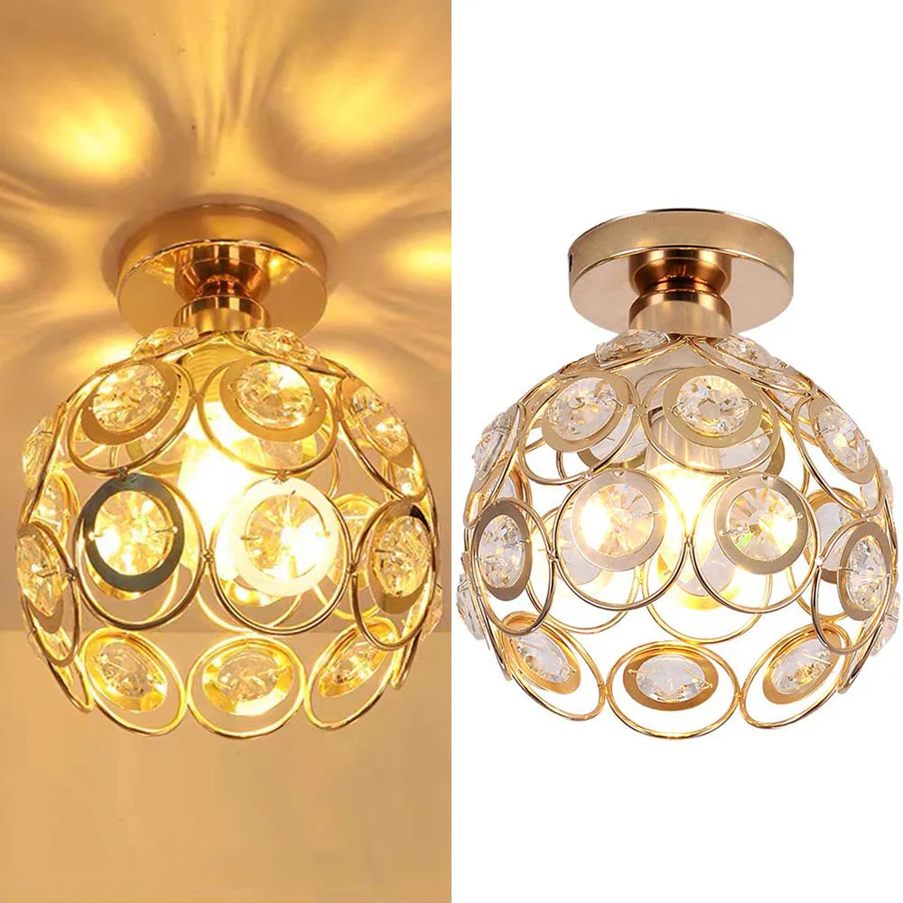 Velara Modern Luxury Round LED Ceiling Lamp Made of Crystal Glass
