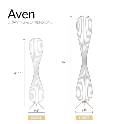 Aven Wabi-Sabi Wooden Floor Lamp