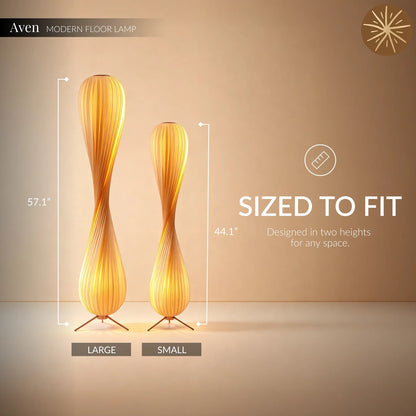Aven Wabi-Sabi Wooden Floor Lamp