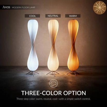 Aven Wabi-Sabi Wooden Floor Lamp