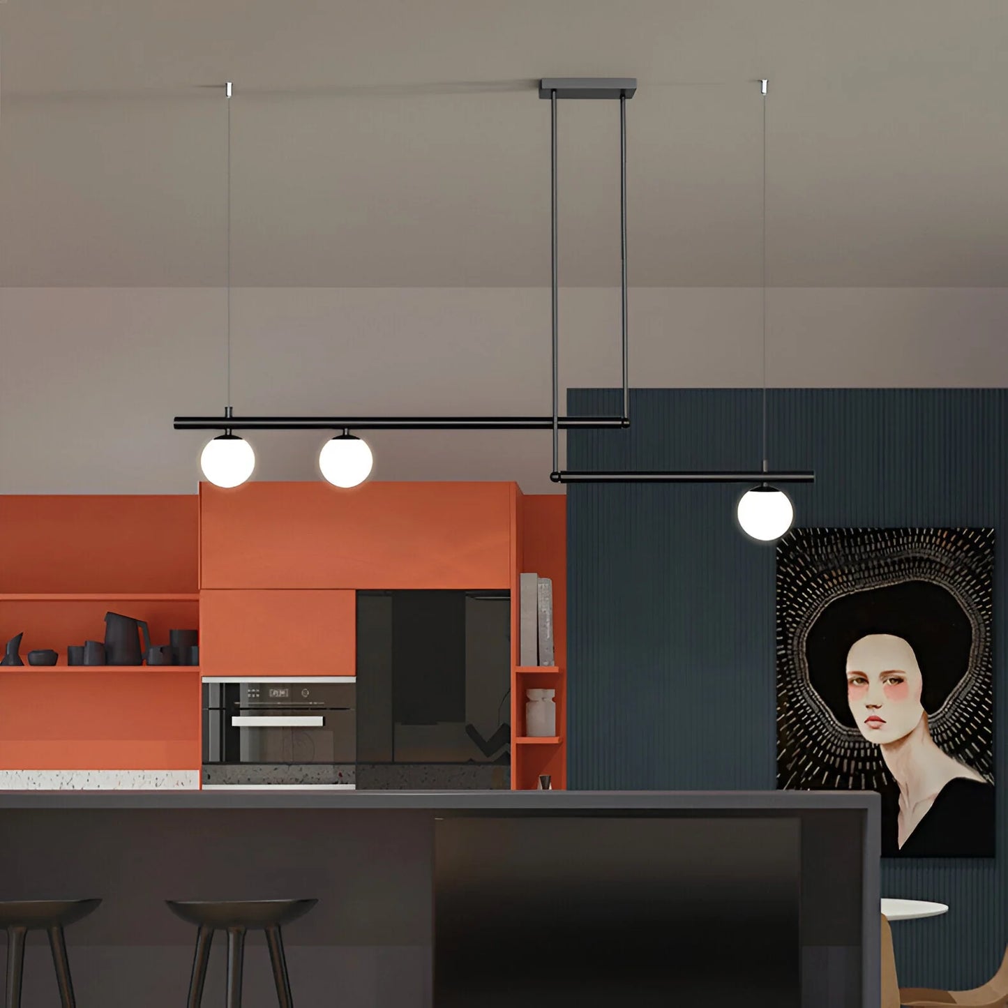 Altana Nordic Glass Linear Luxury Pendant Lamp