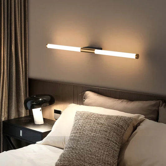 Veralyn Modern Gold-Colored LED Wall Lamp Rod Shape