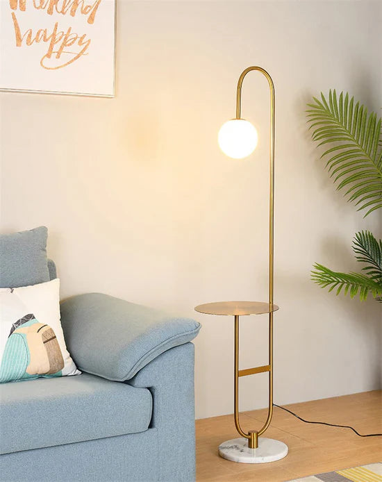 Oranthe Nordic LED Floor Lamp with Round Table