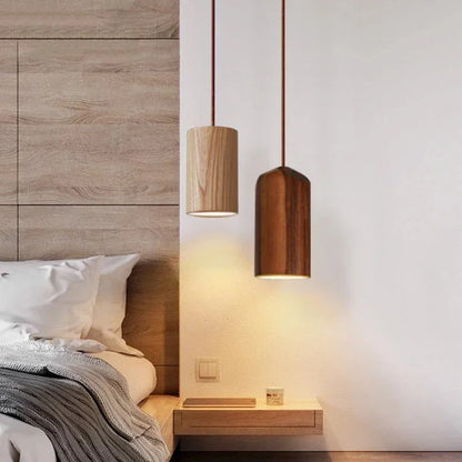 Thalene Scandinavian Modern LED Pendant Lamp made of Wood