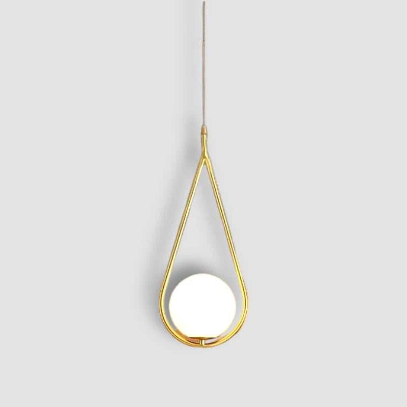 Sorelia Modern Minimalist Gold Drop Shape LED Pendant Lamp