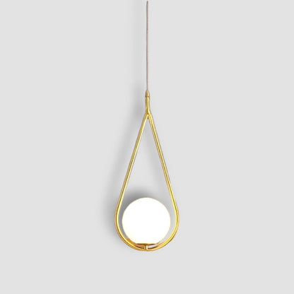 Sorelia Modern Minimalist Gold Drop Shape LED Pendant Lamp