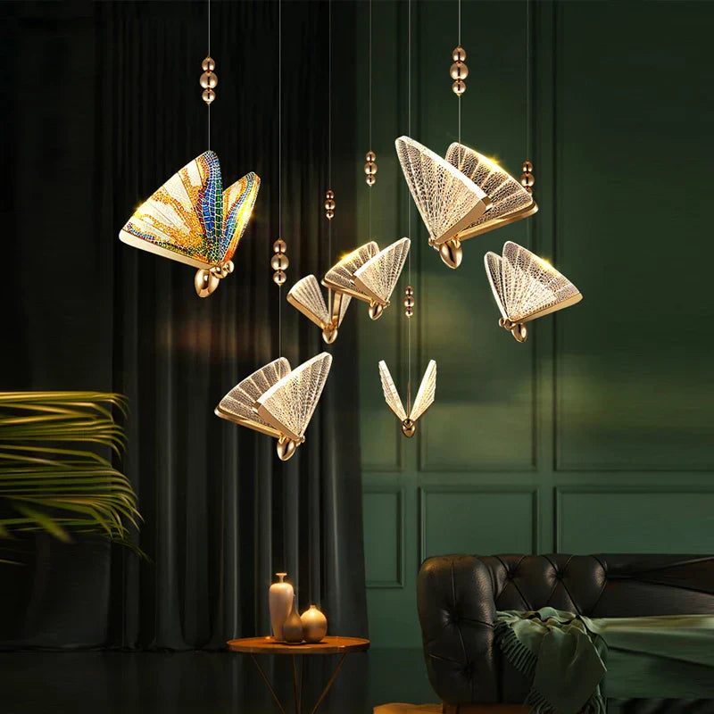 Corvina Modern Creative LED Pendant Lamp with Decorative Butterfly Design