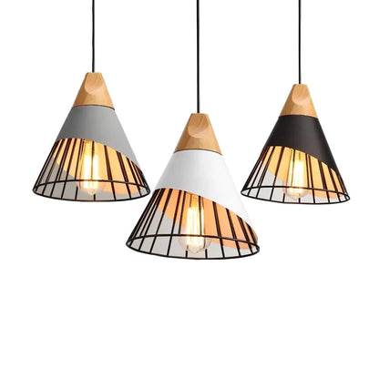 Callista Industrial Pendant Lamp with Open Cage Design