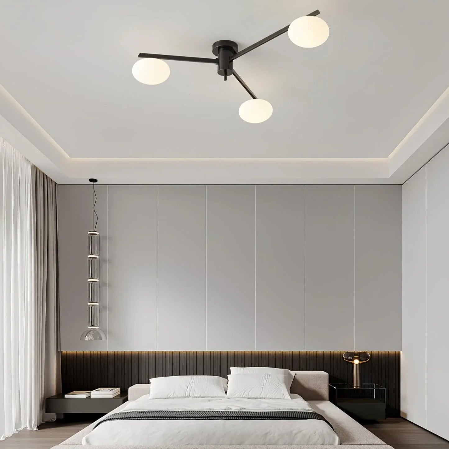 Drusilla Minimalist Scandinavian Glass Ceiling Lamp