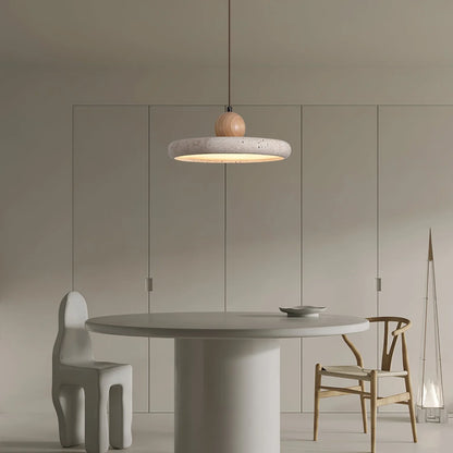 Arcana Travertine Wooden Pendant Lamp