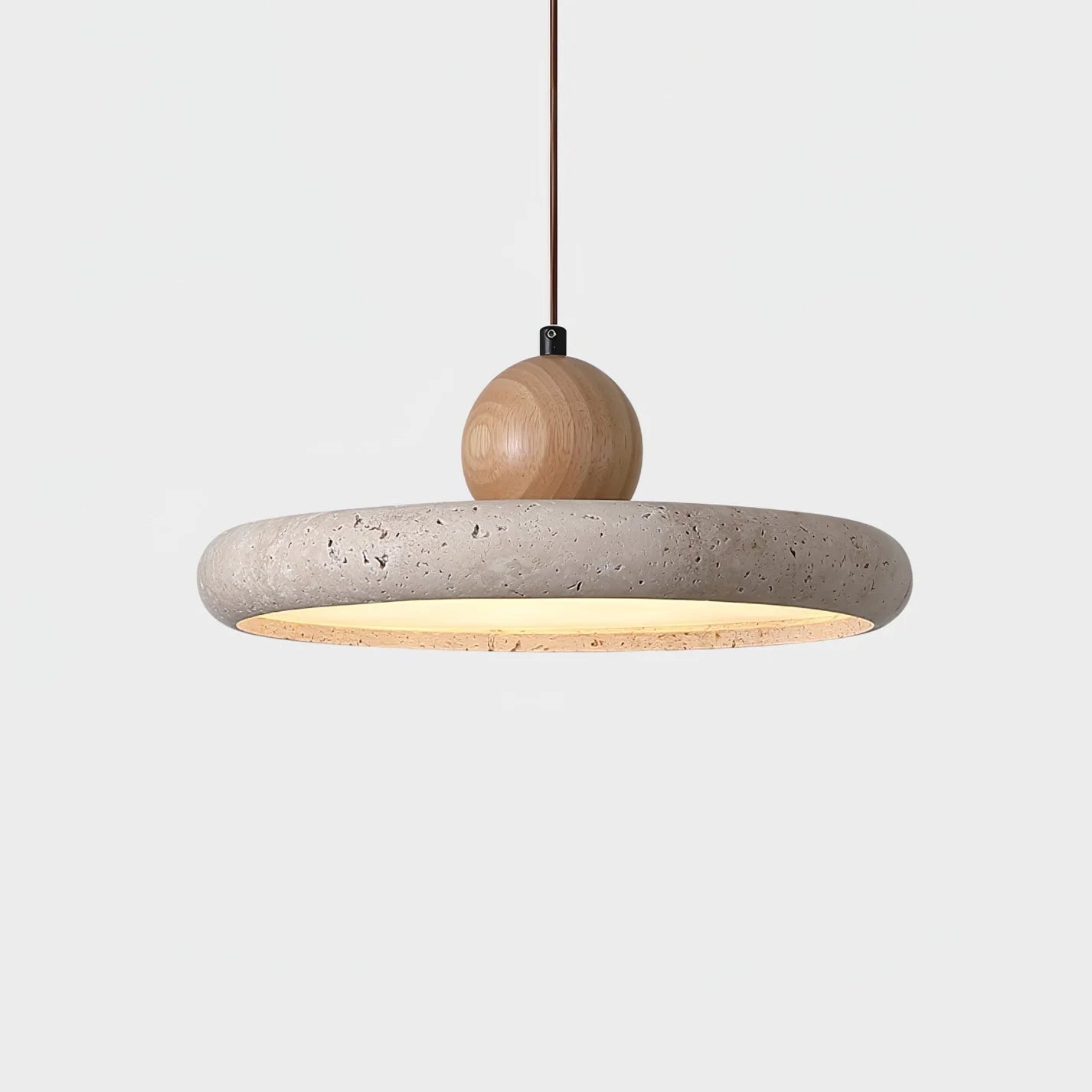 Arcana Travertine Wooden Pendant Lamp