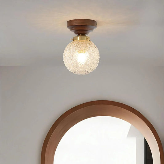 Evona Retro Crystal Glass Ceiling Lamp