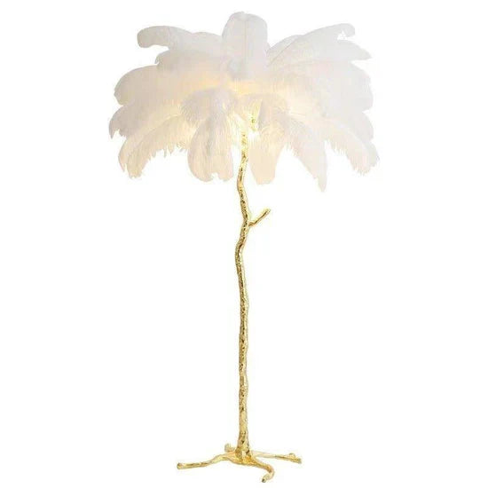 Nocturna Luxury Standing Floor Lamp with Feathers