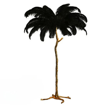 Nocturna Luxury Standing Floor Lamp with Feathers