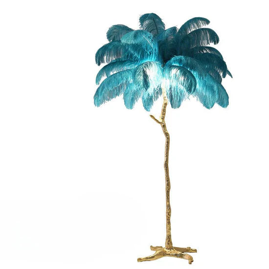 Nocturna Luxury Standing Floor Lamp with Feathers