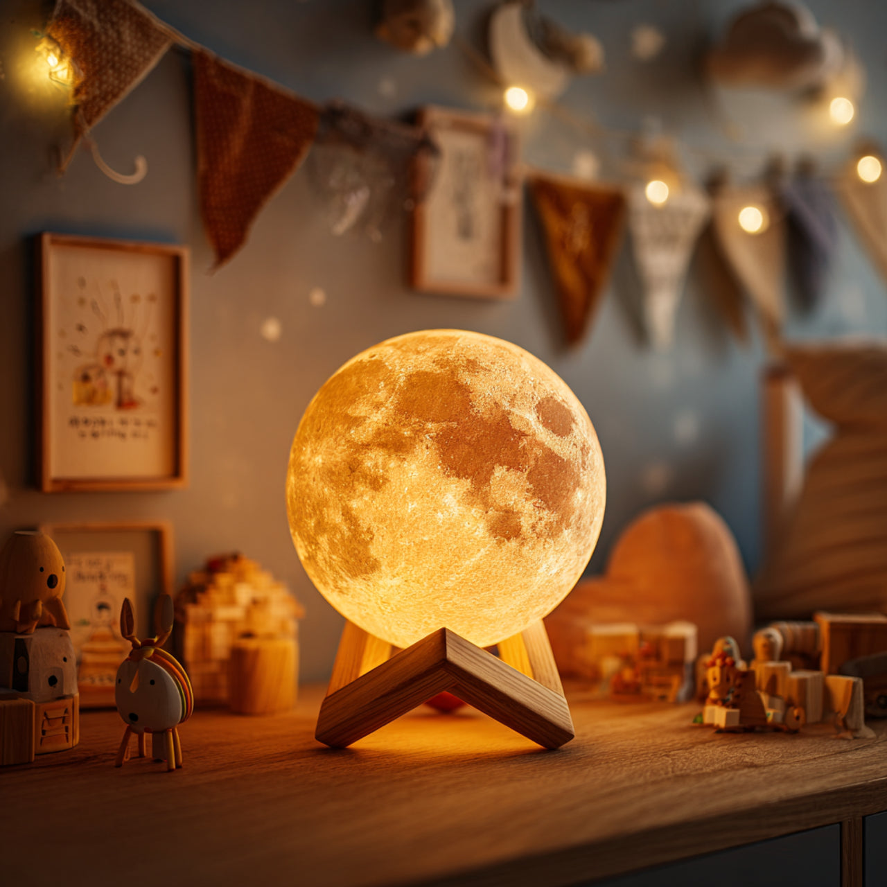 Twinkling Tree Moon Lamp by Casa Solaro™