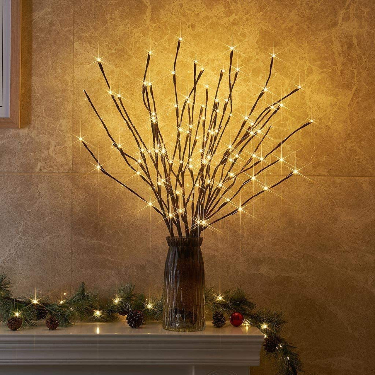 Twinkling Tree Willow Branch by Casa Solaro™