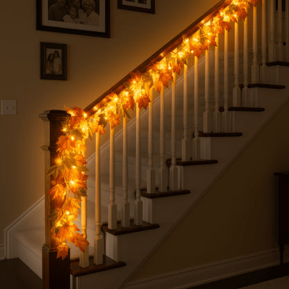 Twinkling Tree Autumn Garland by Casa Solaro™