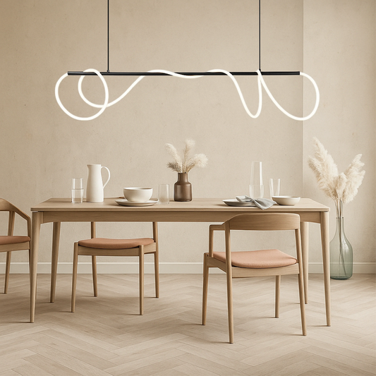 Delyra Linear Pendant Lamp for Above the Dining Table or Kitchen
