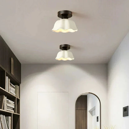 Calithea Glass and Ceramic Ceiling Lamp for Modern Living Spaces