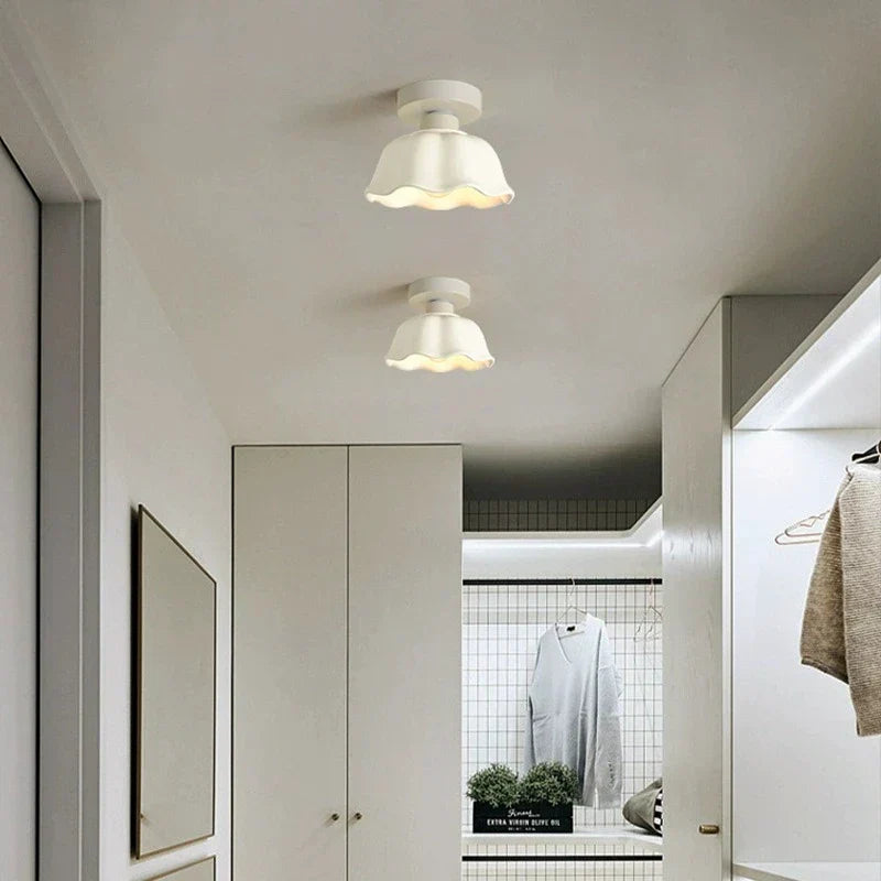 Calithea Glass and Ceramic Ceiling Lamp for Modern Living Spaces