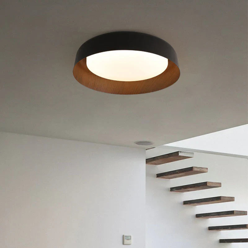 Virelia Wood Look Wabi Sabi LED Ceiling Lamp
