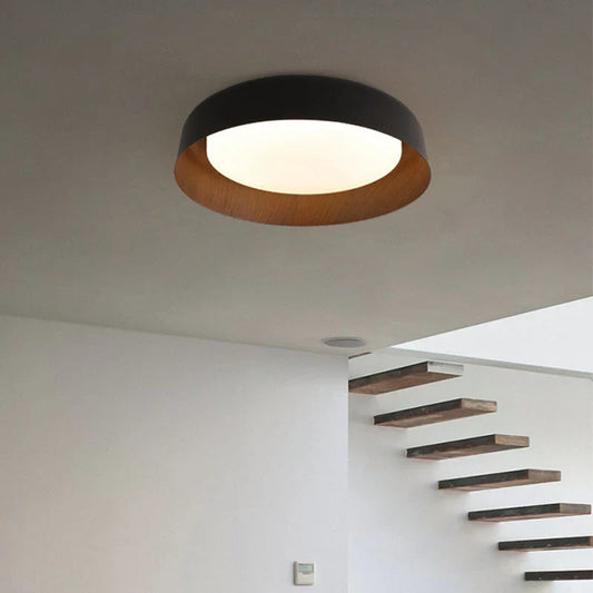 Virelia Wood Look Wabi Sabi LED Ceiling Lamp