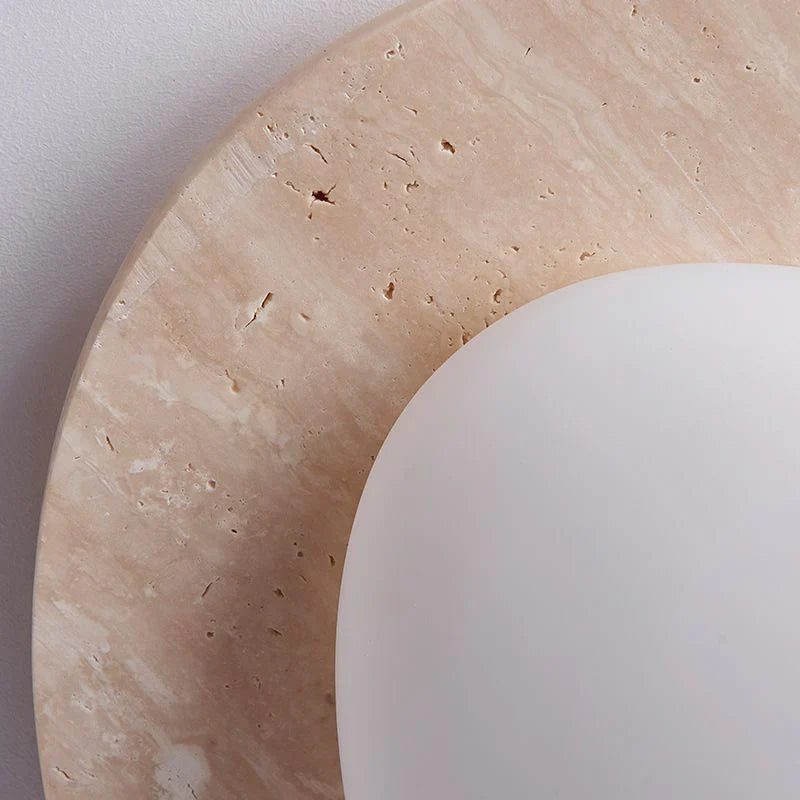 Calla Cream Travertine LED Ceiling Lamp