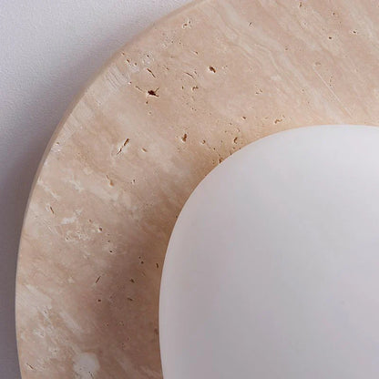 Calla Cream Travertine LED Ceiling Lamp