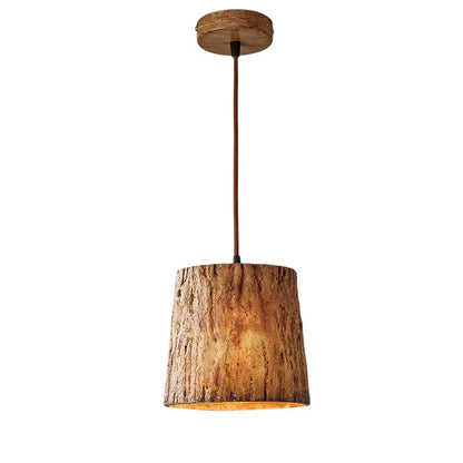 Solina Wooden Tree Trunk Pendant Lamp with Natural Look