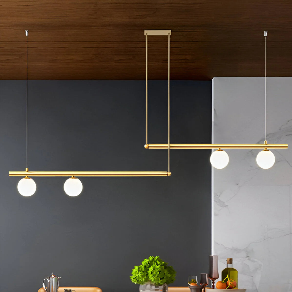 Altana Nordic Glass Linear Luxury Pendant Lamp