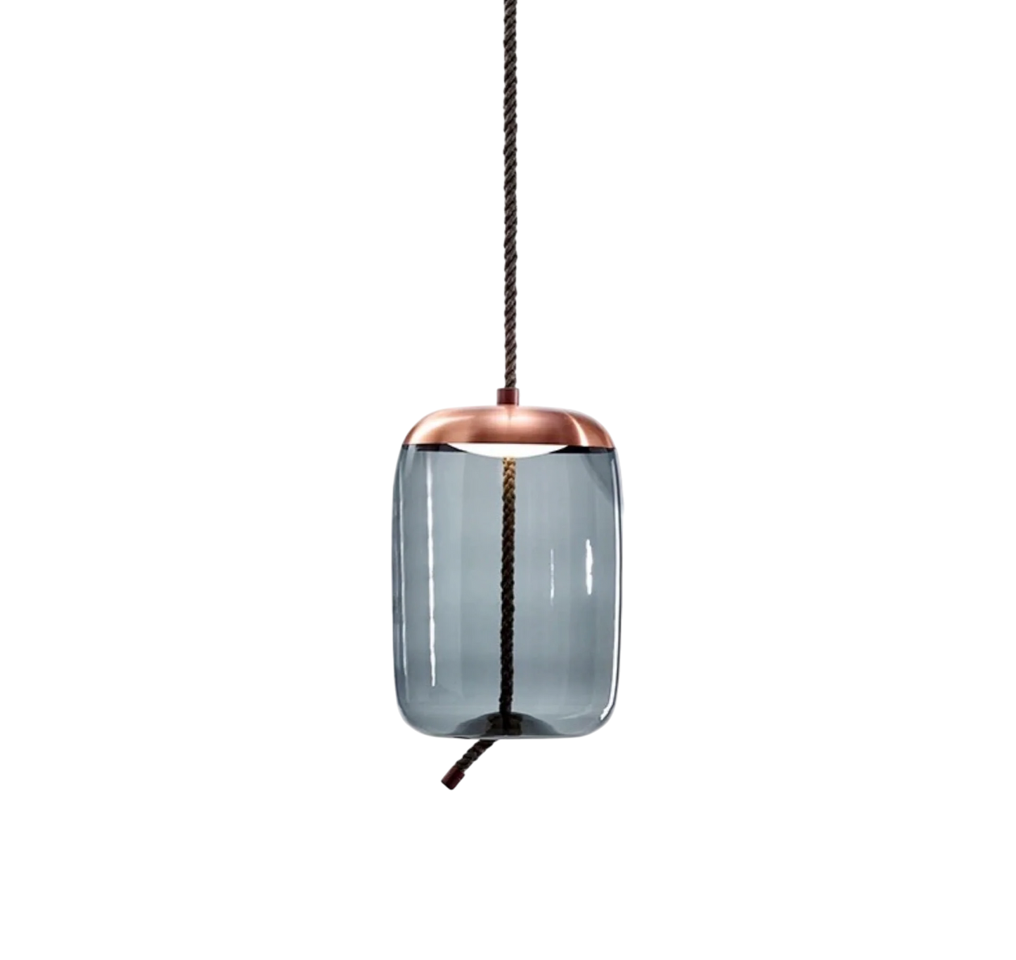 Isolara Rose Gold Pendant Lamp with Rope Accent
